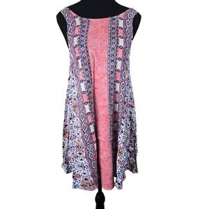Lulus Tank Dress XS Multicolor Floral Stripes Boho Bohemian Cottagecor‎ Feminine